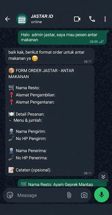 chat admin jastar