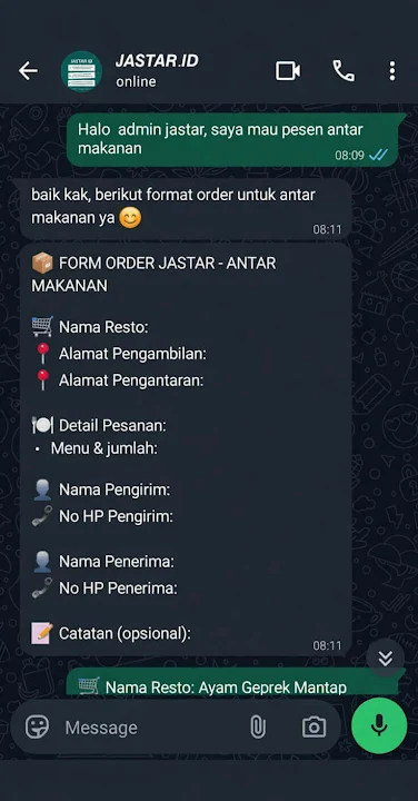 chat admin jastar